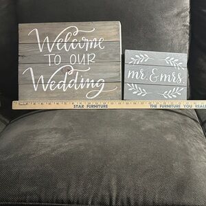Rustic ‘Welcome to Our Wedding’ & ‘Mr & Mrs Signs’ Bundle.